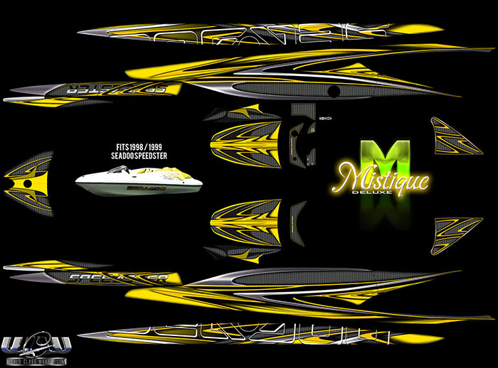 MYSTIQUE YELLOW DELUXE SEADOO SPEEDSTE